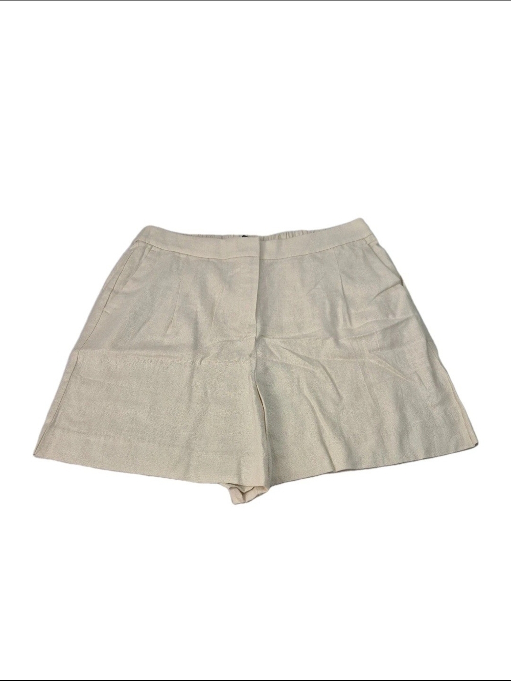 J.Crew Women's Shorts Size 14 Beige Linen Blend NWT 28